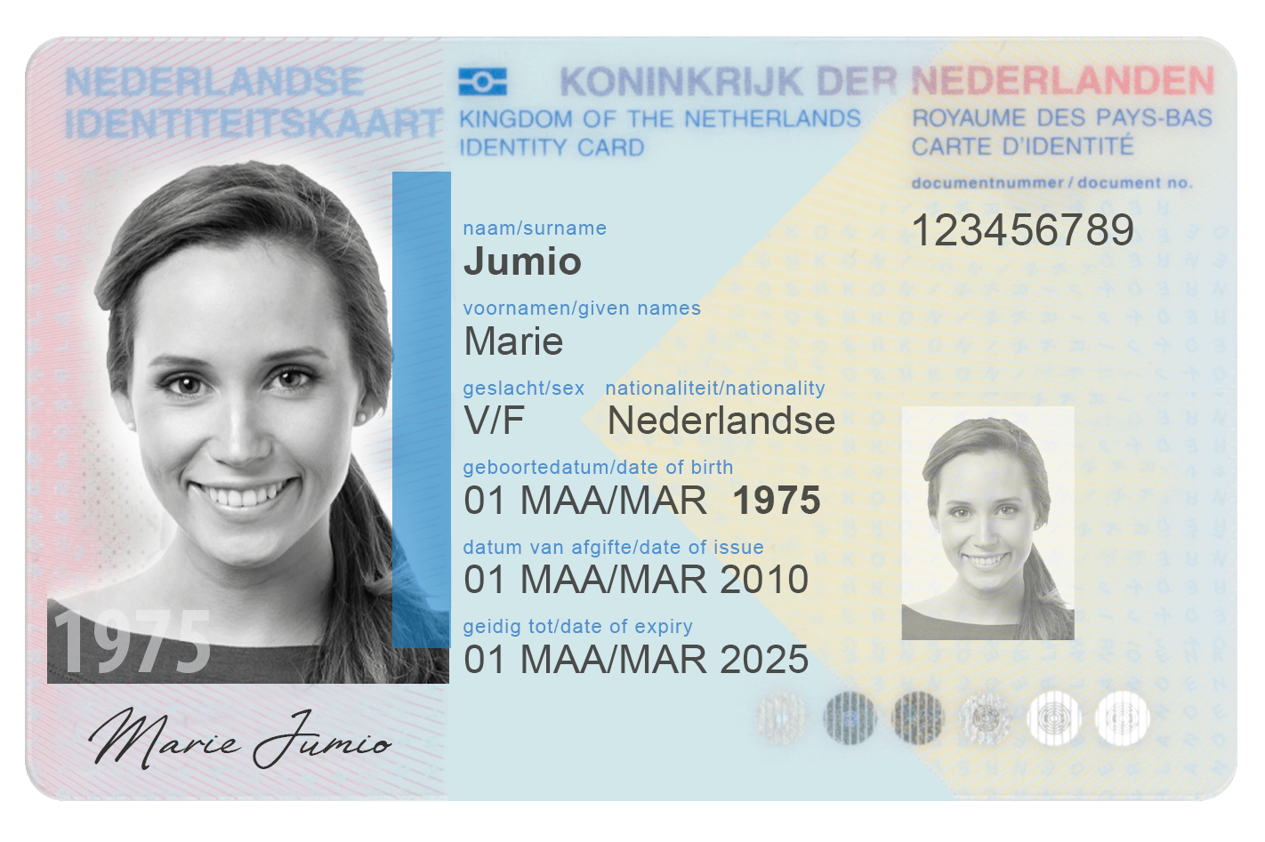 Dutch Identity Card.