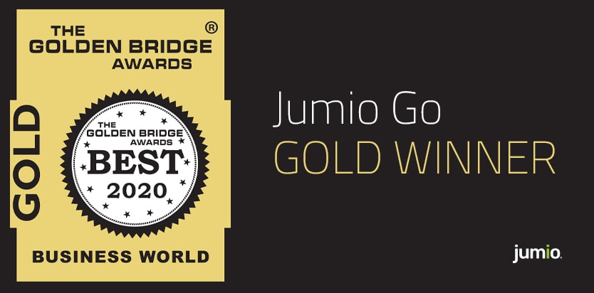 Jumio Go Gold Winner, The Golden Bridge Awards - Business World