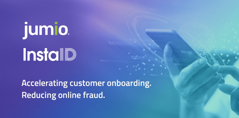 Jumio LOGO InstaID LOGO Accelerating customer onboarding. Reducing online fraud.