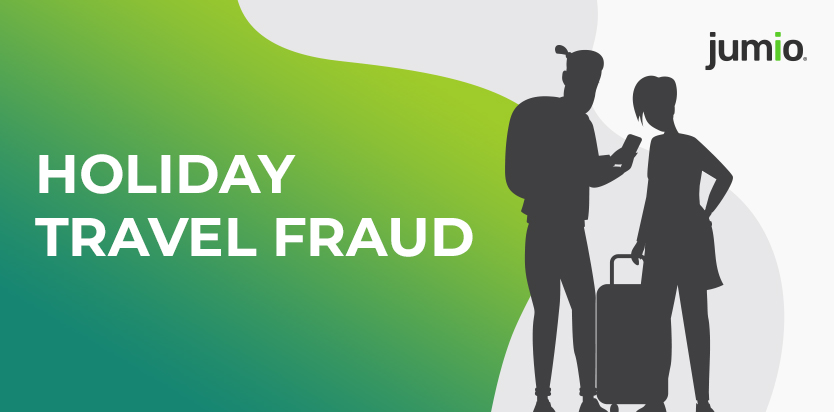 image of travel. Image text reads: Holiday travel fraud