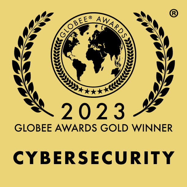 Awards logo: 2023 Globee Awards Gold Winner Cybersecurity