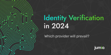 image of green lines connecting creating a face outline. Image text reads: Identity Verification in 2024. Which provider will prevail?