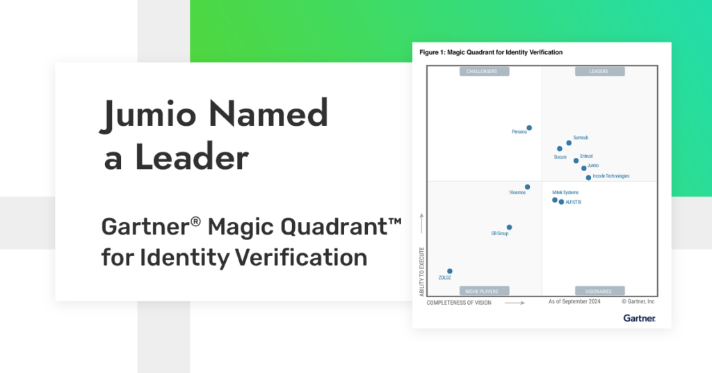 Jumio Named Leader in the 2024 Gartner® Magic Quadrant™ Jumio