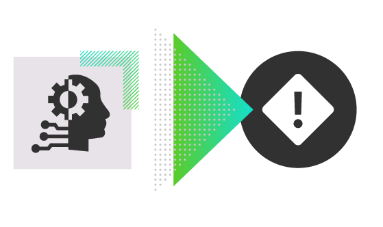 image of icons displaying AI and fraud