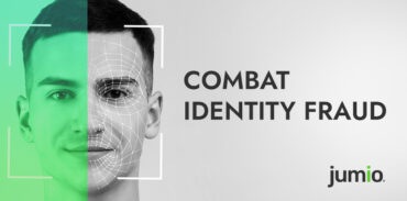 image of male face being screened. Image text reads Combat Identity Fraud
