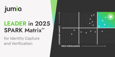 Image text reads: Leader in 2025 Spark Matrix for Identity Capture and Verification