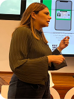 image of woman speaking to audience