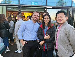 image of employees smiling.
