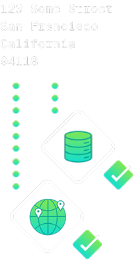 graphic representing address check