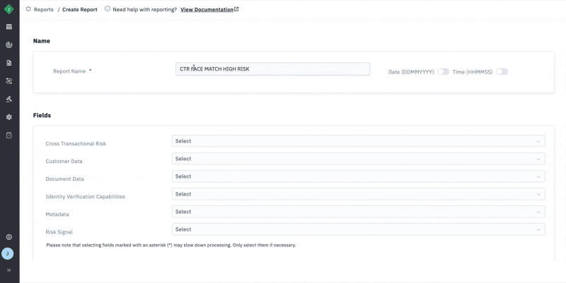 demo of jumio transaction level reporting