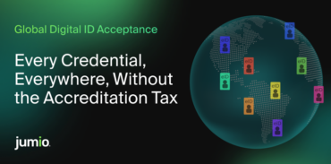 Global Digital ID Acceptance. Every Credential, Everywhere, Without the Accreditation Tax. Image of global with eid graphics across countries.