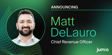 Announcing Matt DeLauro Chief Revenue Officer. Jumio logo