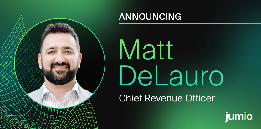 Announcing Matt DeLauro Chief Revenue Officer. Jumio logo
